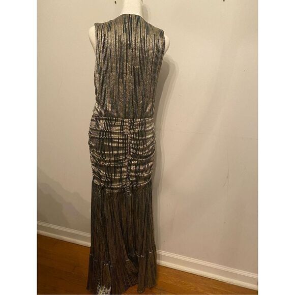 Anthropologie - Misa Metallic High-Low Midi Dress size M - Picture 6 of 14